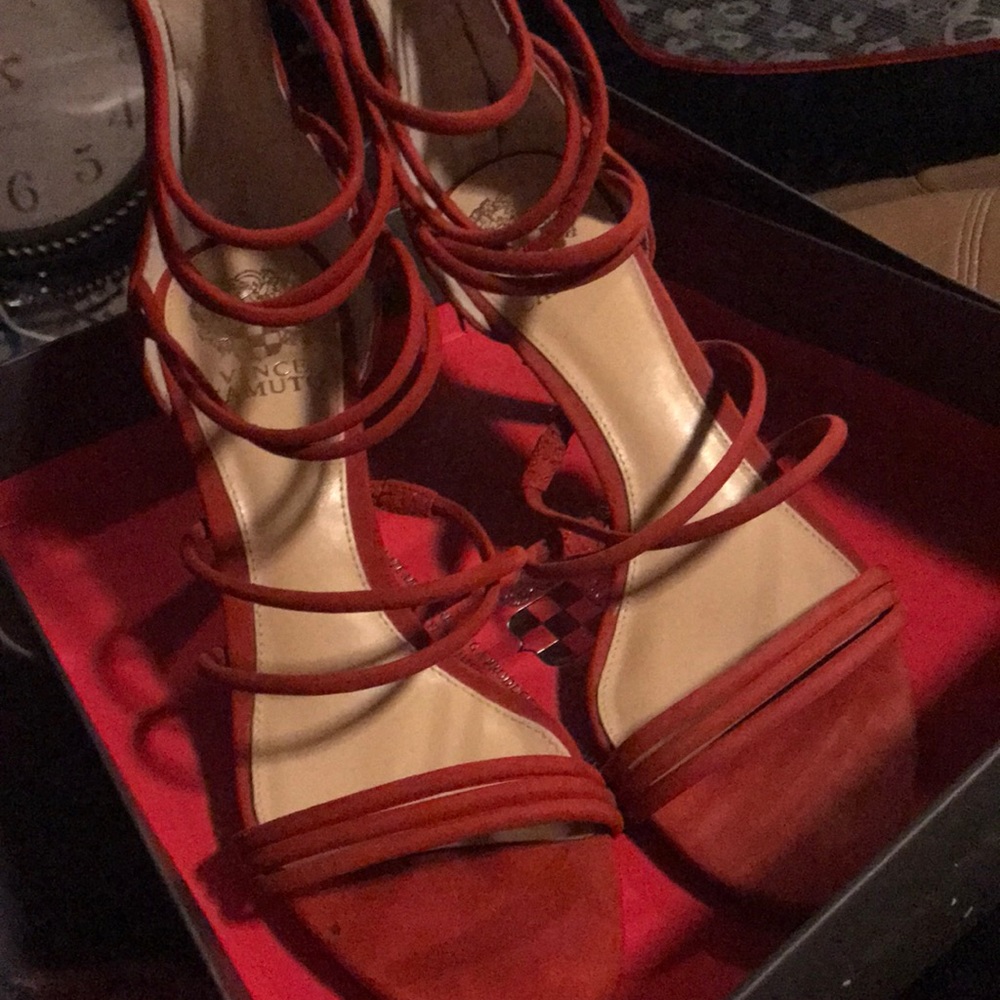 Vince Camuto striped heels